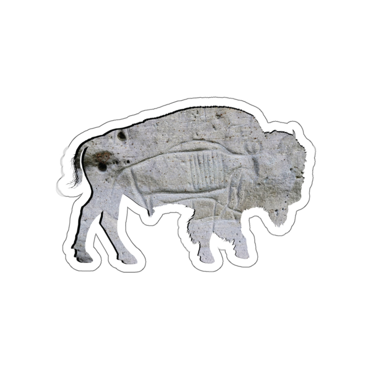Weathered Time: Bison Stone Texture - Die-Cut Sticker