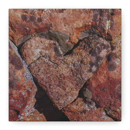 Weathered Time: "Rock Heart" - Canvas Print