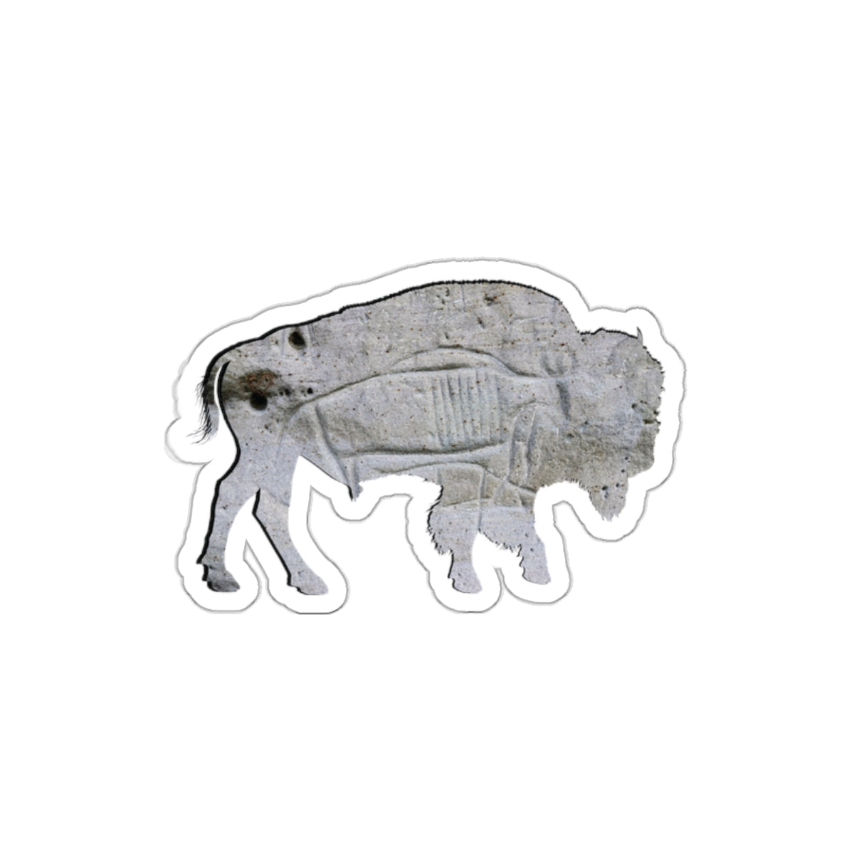 Weathered Time: Bison Stone Texture - Die-Cut Sticker