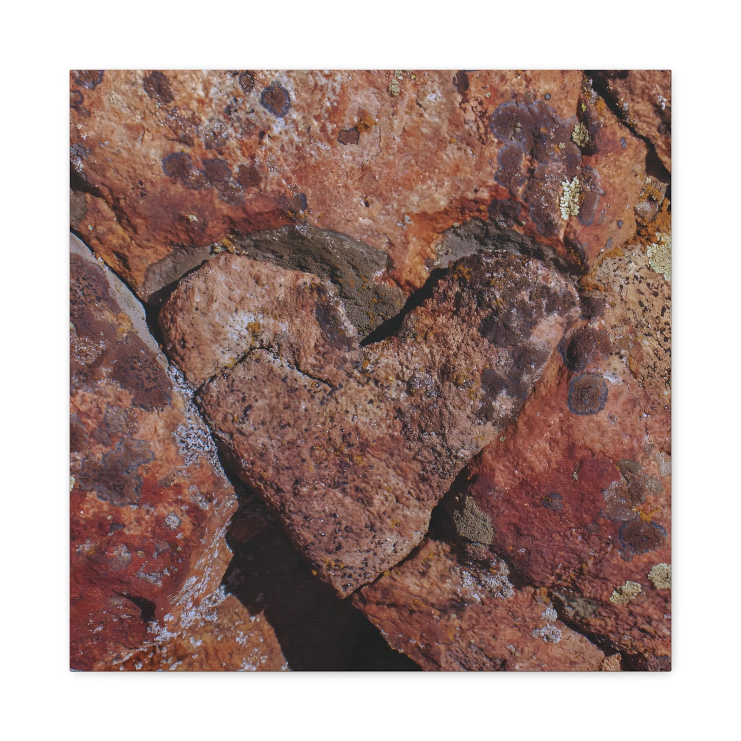 Weathered Time: "Rock Heart" - Canvas Print