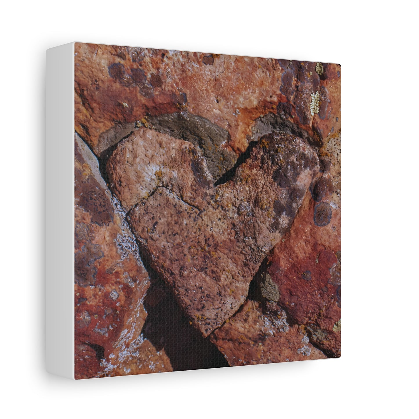 Weathered Time: "Rock Heart" - Canvas Print