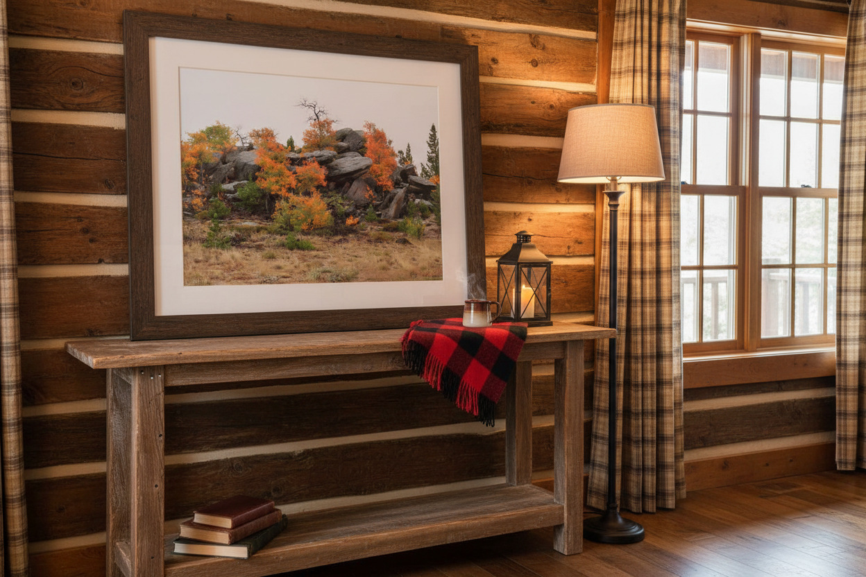 "Autumn Rocky Outcrop" - Museum-Grade Archival Print