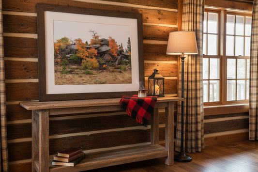 "Autumn Rocky Outcrop" - Museum-Grade Archival Print