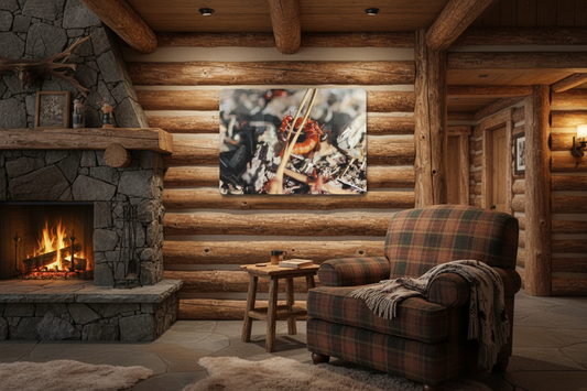 "Ants vs. Worm" - Metal Wall Art