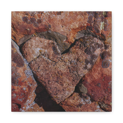 Weathered Time: "Rock Heart" - Canvas Print