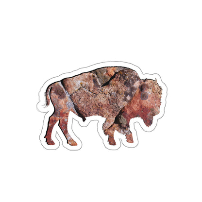 Weathered Time: Bison Rock Heart - Die-Cut Sticker