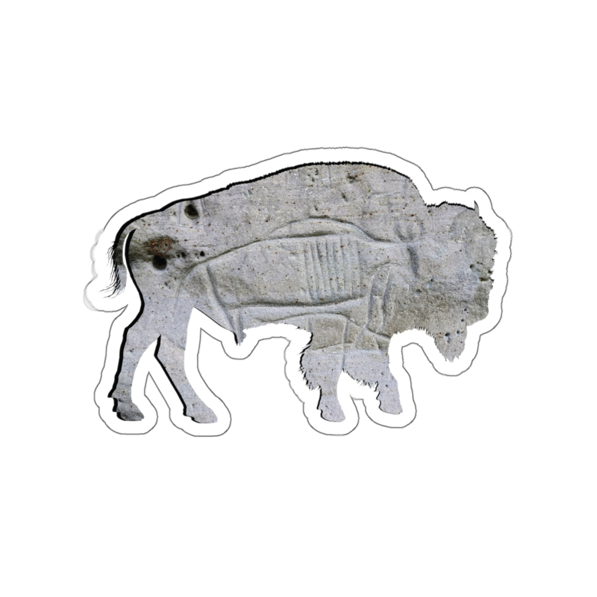 Weathered Time: Bison Stone Texture - Die-Cut Sticker