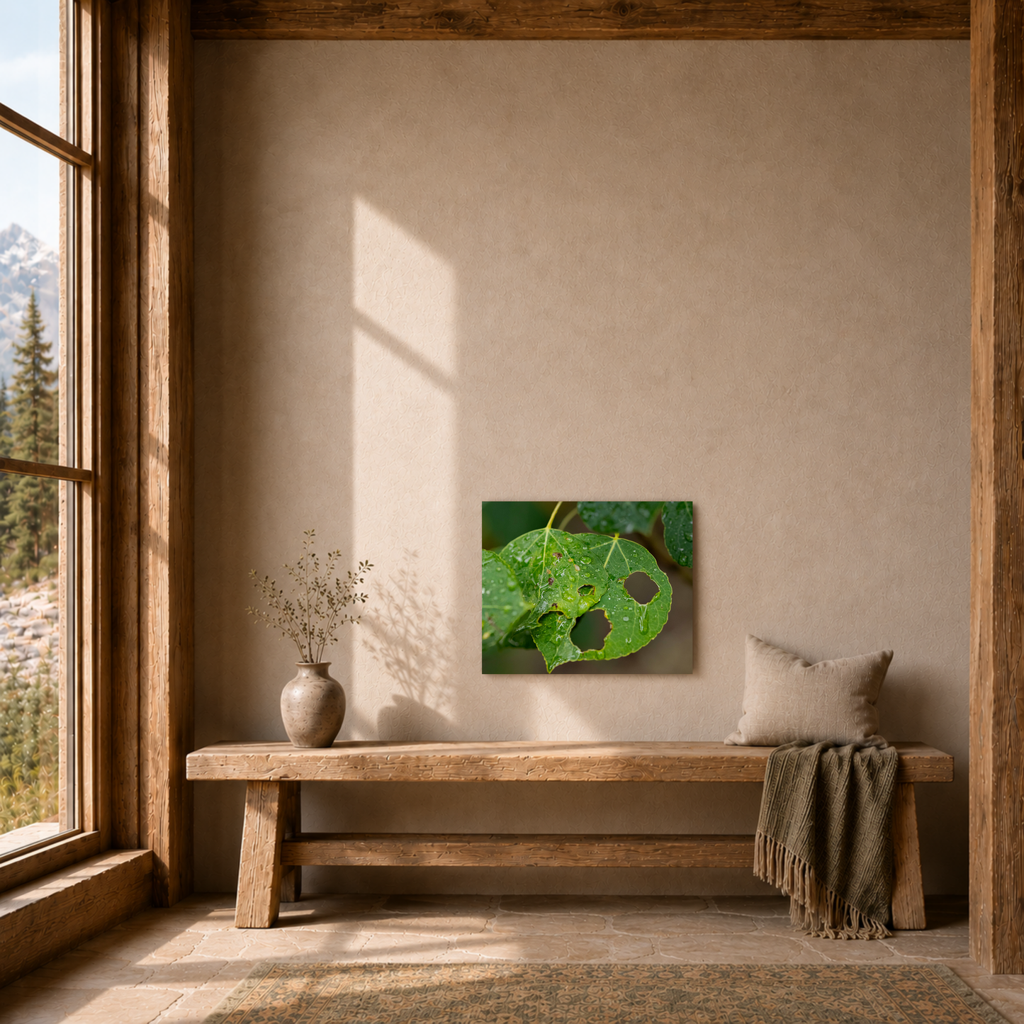 Quiet Resilience: "Crying Leaf" - Metal Wall Art