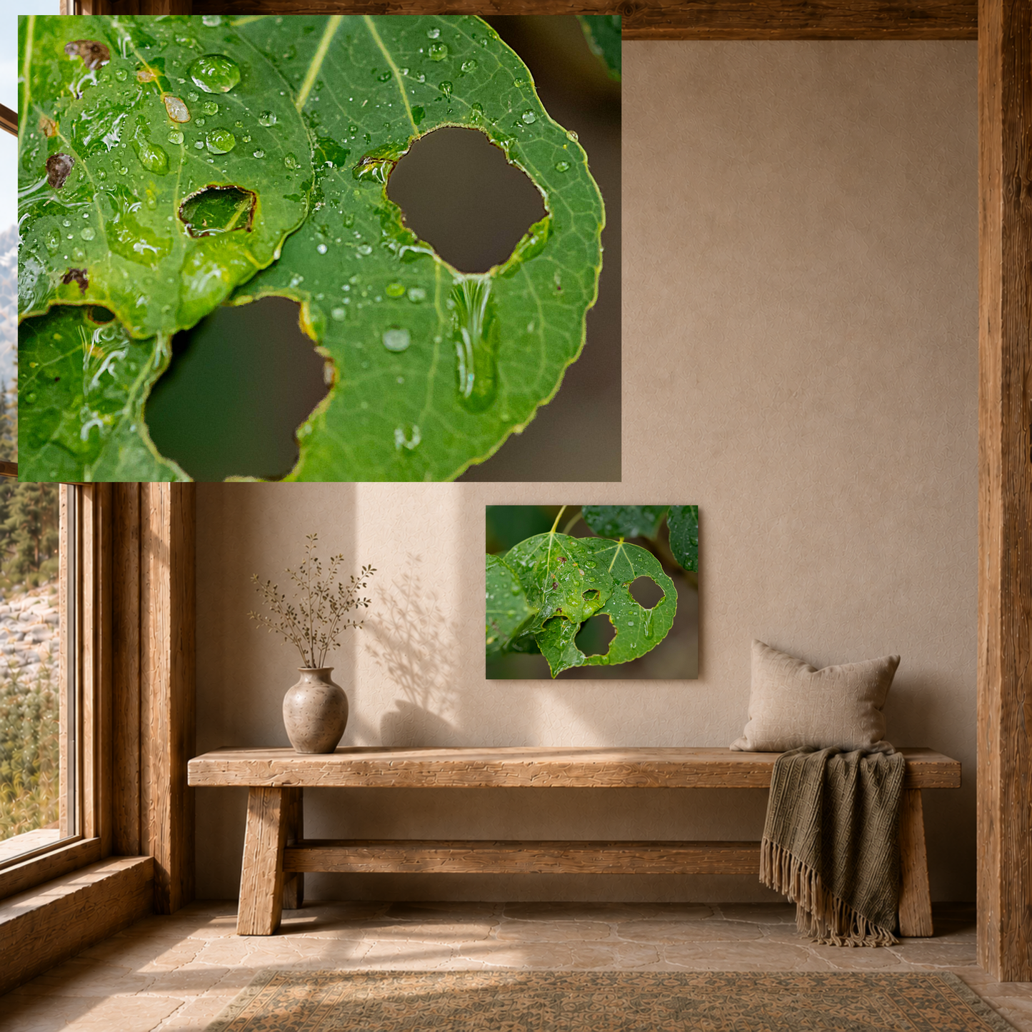 Quiet Resilience: "Crying Leaf" - Metal Wall Art