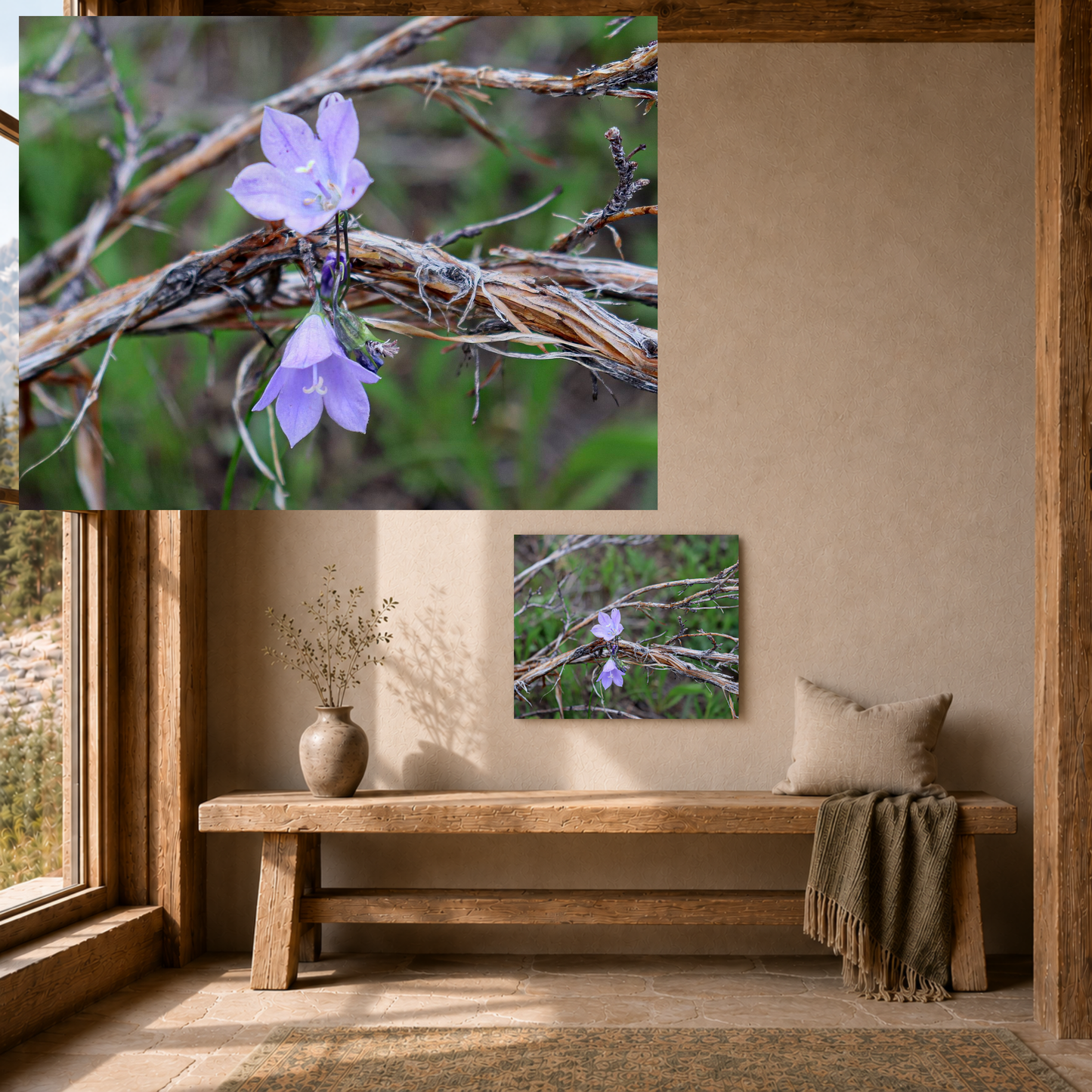 Quiet Resilience: "Wildflowers in the Willows" - Metal Wall Art