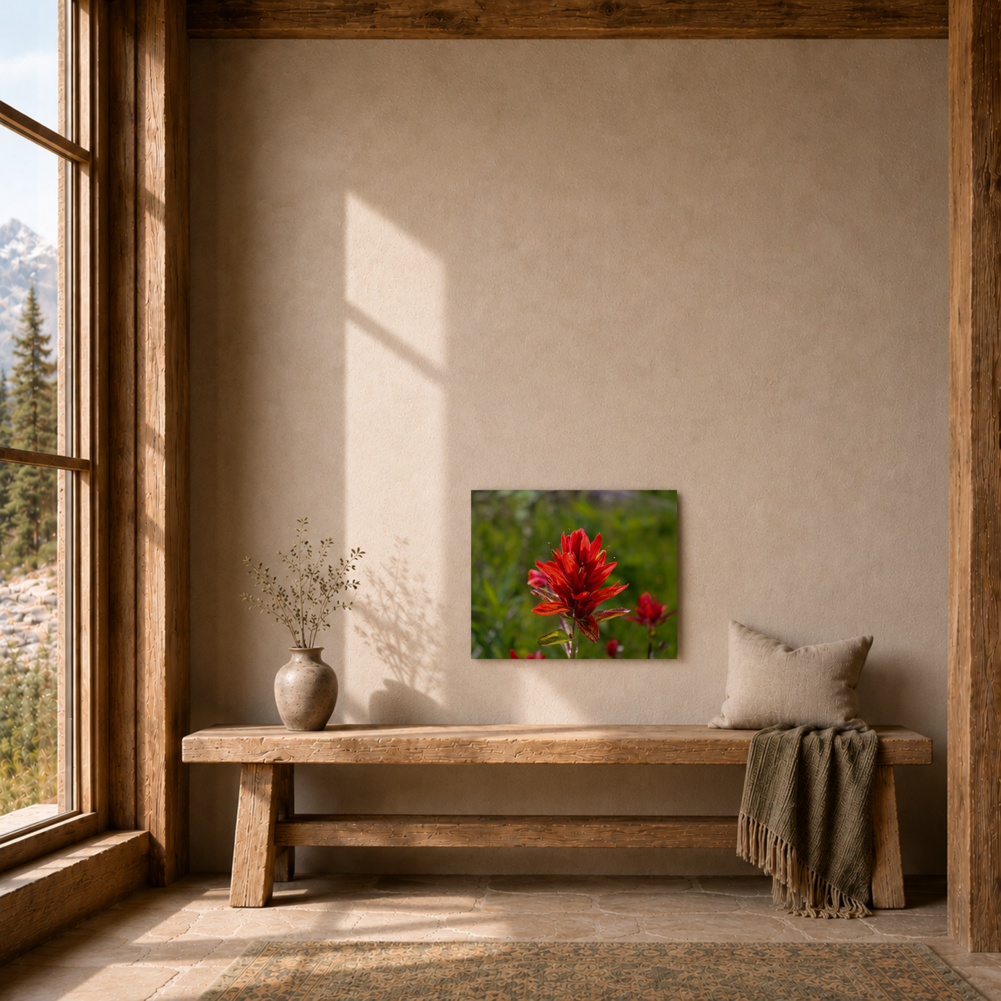 Quiet Resilience: "Wyoming Indian Paintbrush" - Metal Wall Art