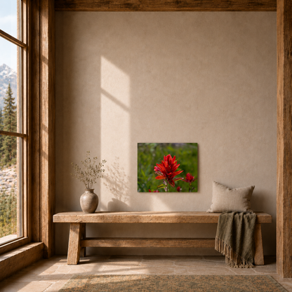Quiet Resilience: "Wyoming Indian Paintbrush" - Metal Wall Art