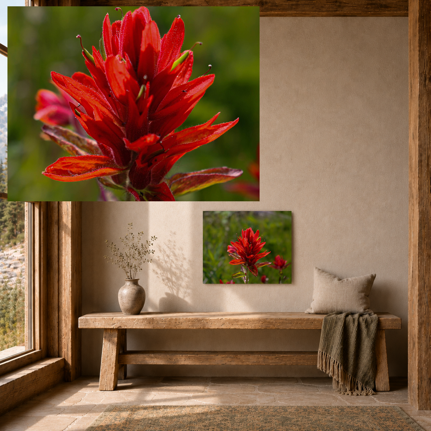 Quiet Resilience: "Wyoming Indian Paintbrush" - Metal Wall Art