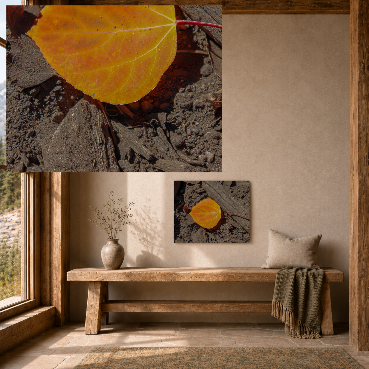 Quiet Resilience: "Autumn Leaf" - Metal Wall Art