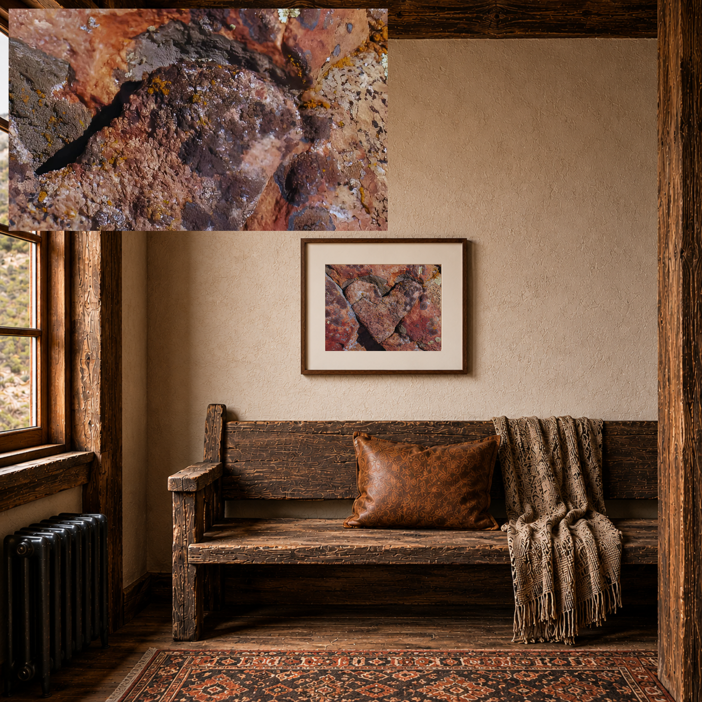 Weathered Time: "Rock Heart" - Canvas Print